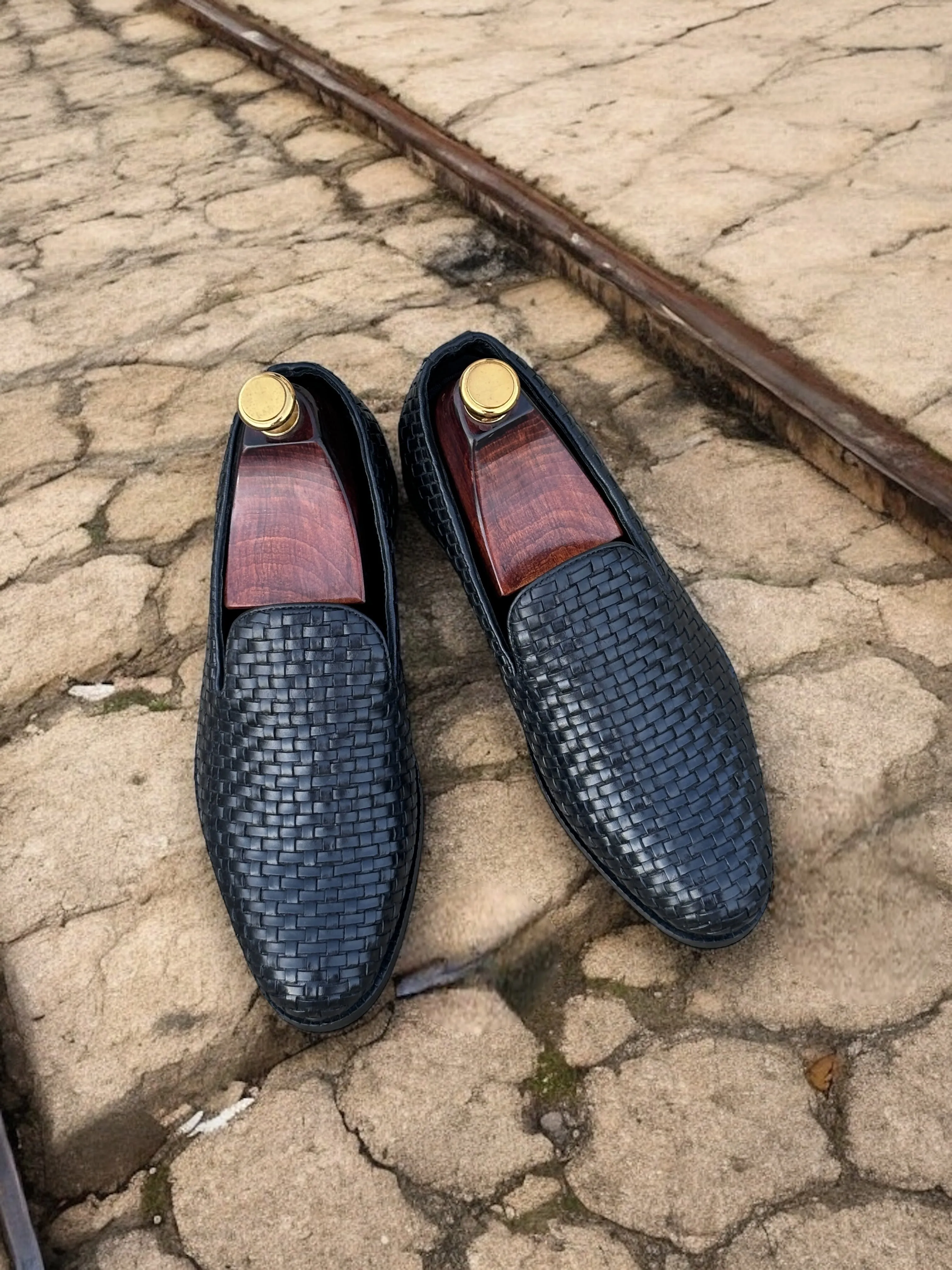 Noble Strider – Braided Leather Loafers