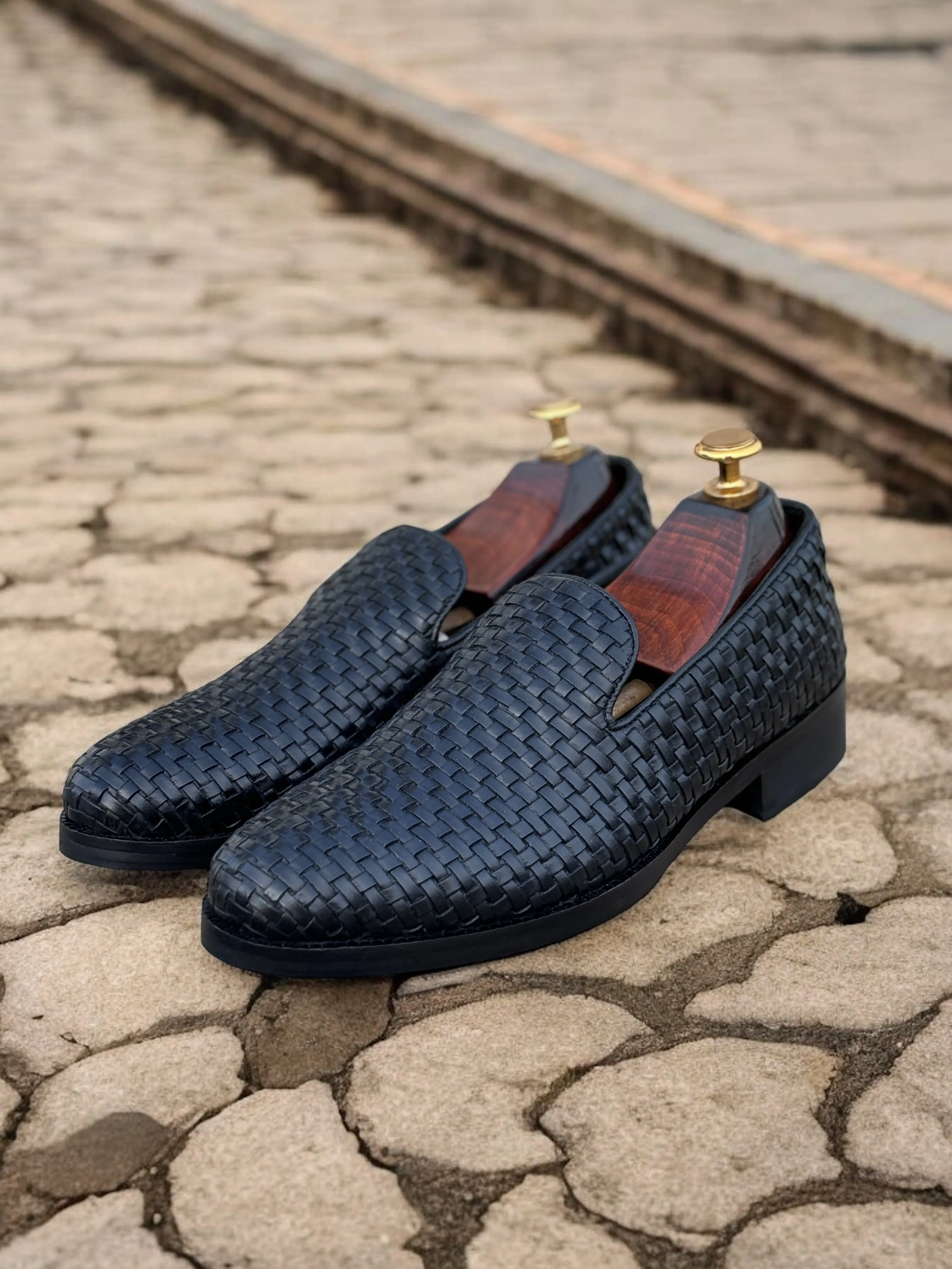 Noble Strider – Braided Leather Loafers