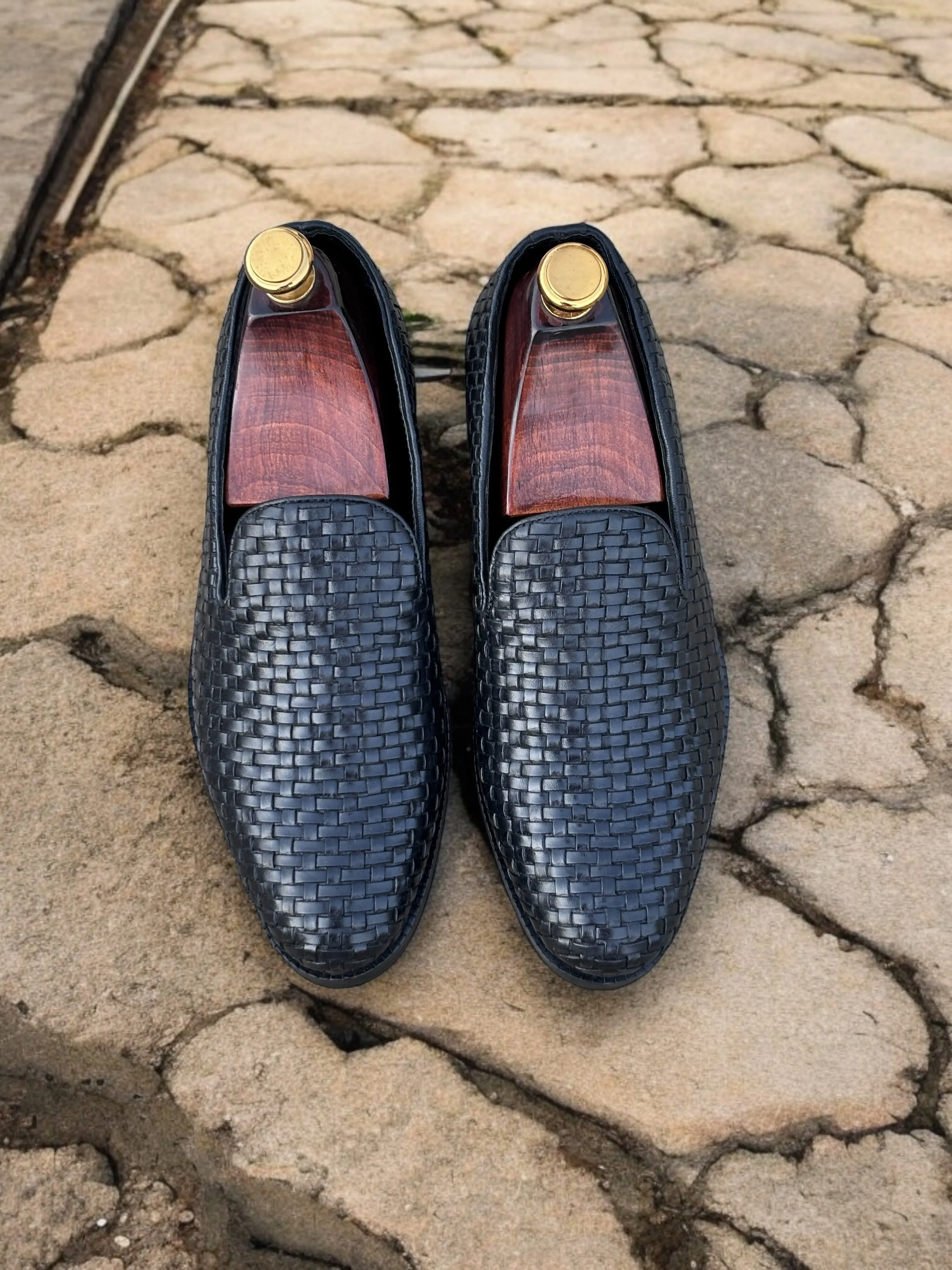 Noble Strider – Braided Leather Loafers