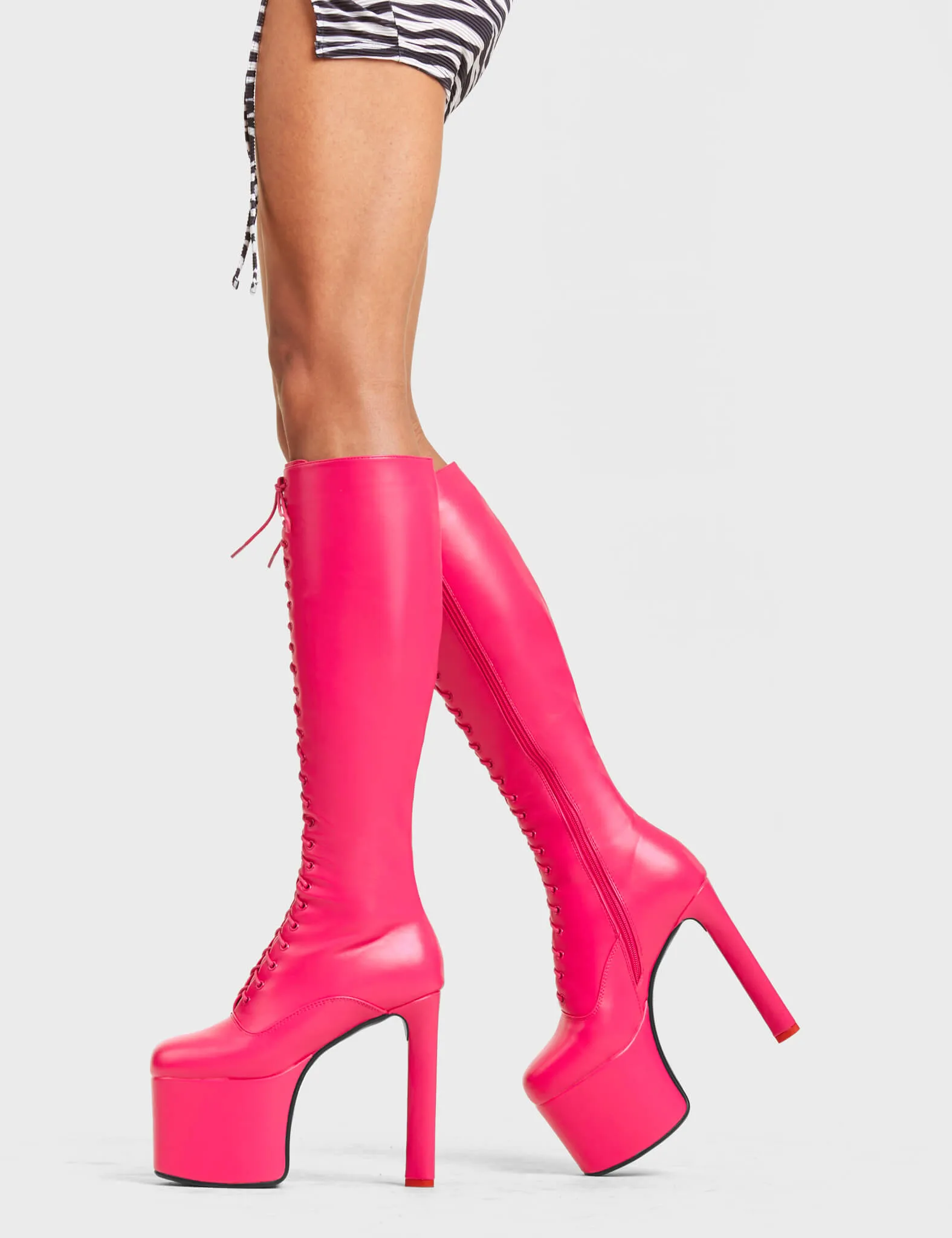 Nowhere To Run Platform Knee High Boots
