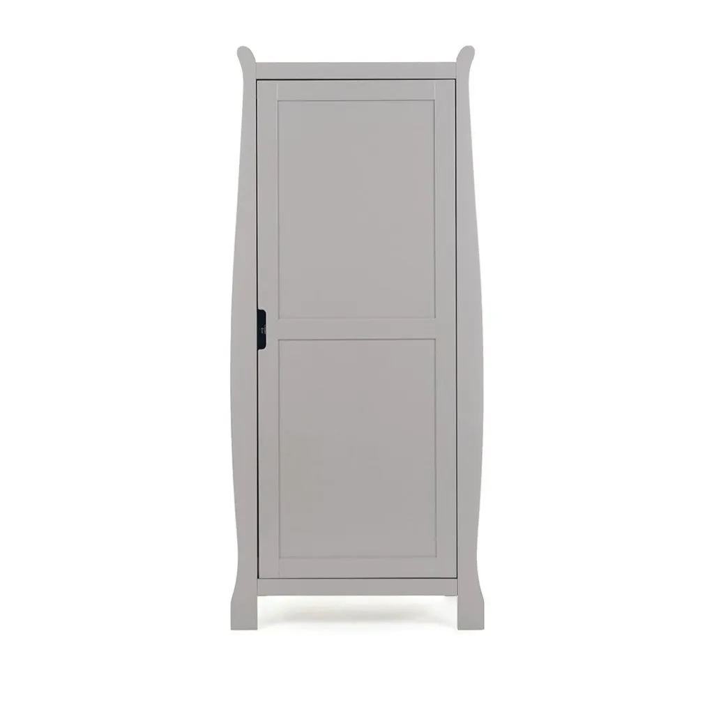 OBABY Stamford Sleigh Single Wardrobe - Warm Grey