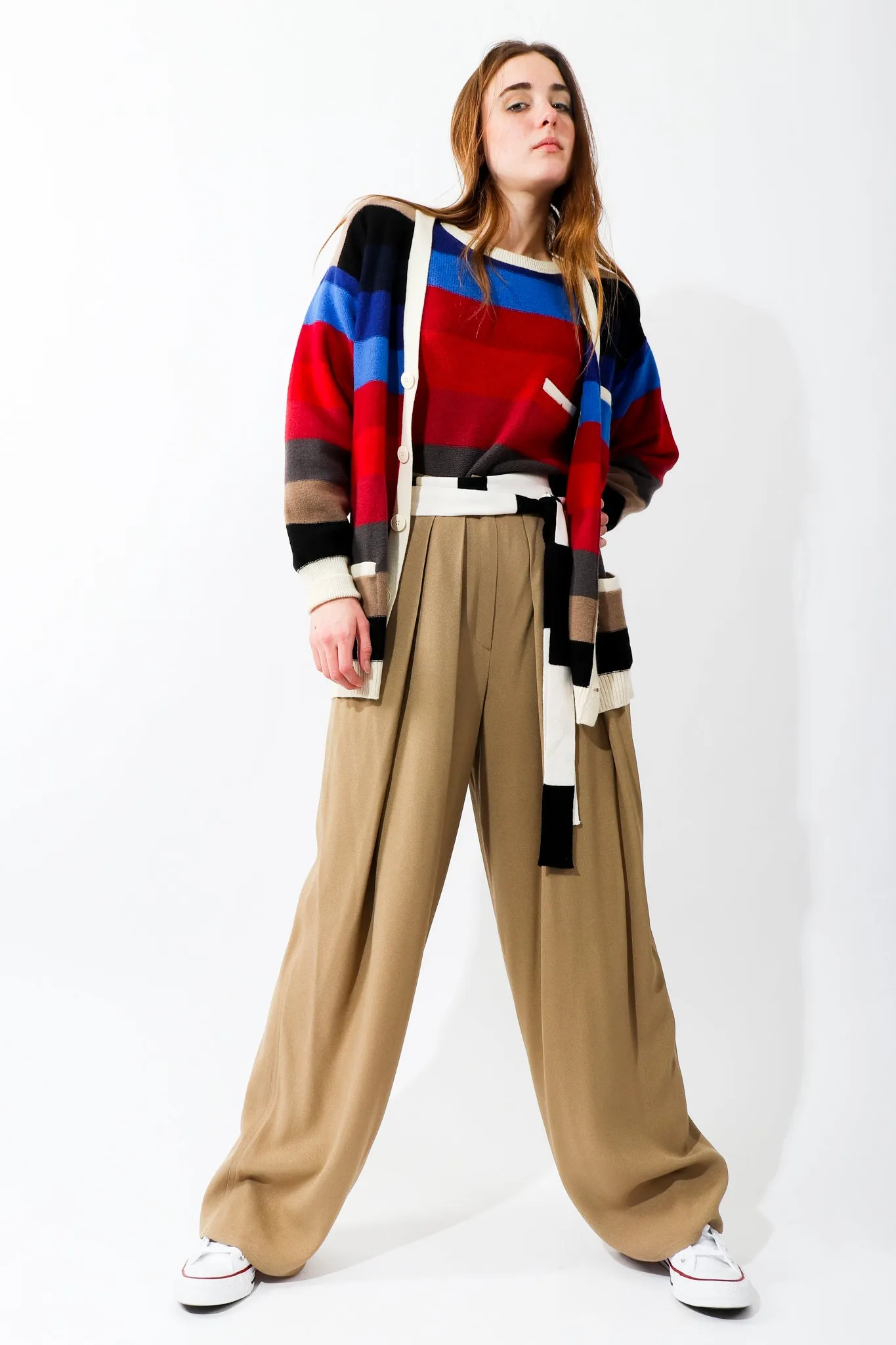 Ombré Striped Knit Sweater