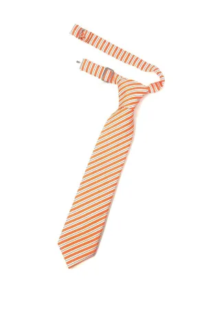 Orange Newton Stripe Kids Necktie