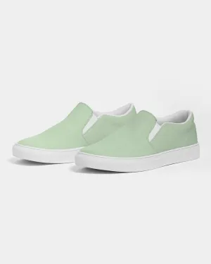 Pale Pastel Green Slip-On Canvas Sneakers | Women's | Bright Pale Pastel Green | C22M0Y30K0