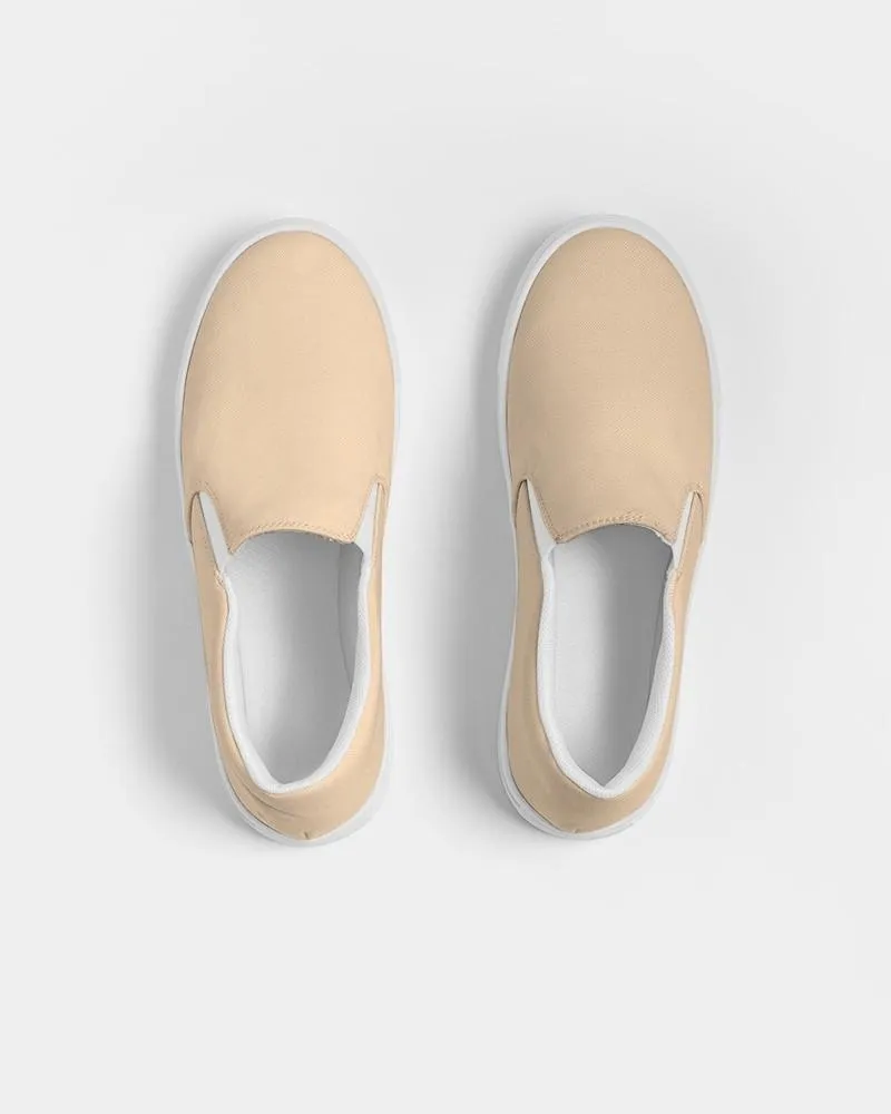 Pale Pastel Orange Slip-On Canvas Sneakers | Women's | Bright Pale Pastel Orange | C0M15Y30K0