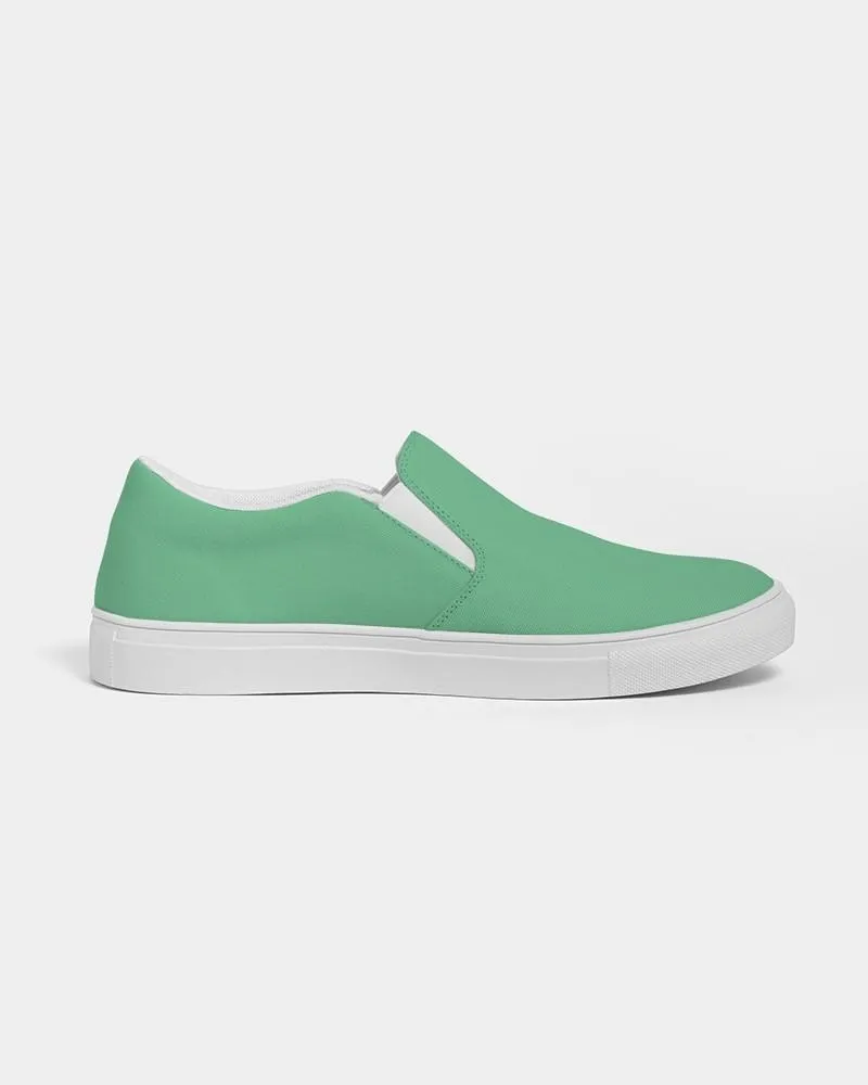 Pastel Green Slip-On Canvas Sneakers | Men's | Bright Pastel Green | C60M0Y60K0
