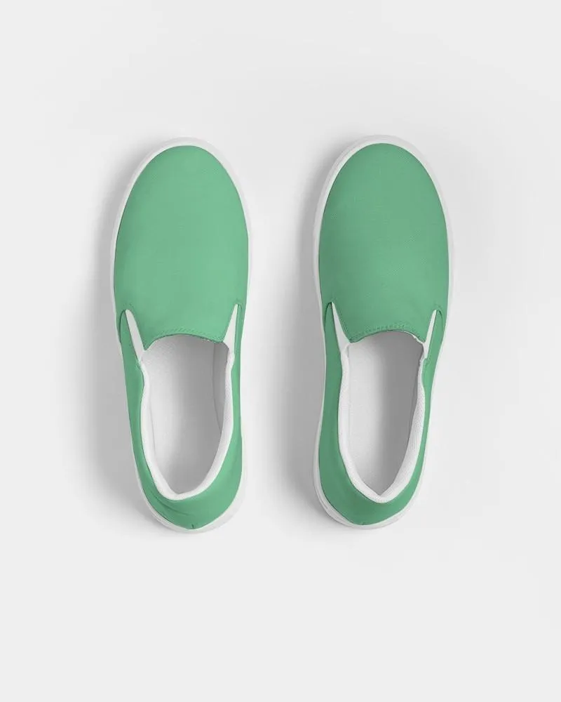 Pastel Green Slip-On Canvas Sneakers | Men's | Bright Pastel Green | C60M0Y60K0