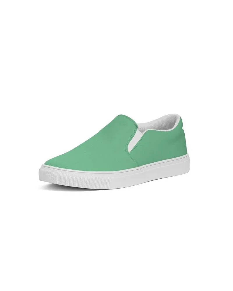 Pastel Green Slip-On Canvas Sneakers | Men's | Bright Pastel Green | C60M0Y60K0