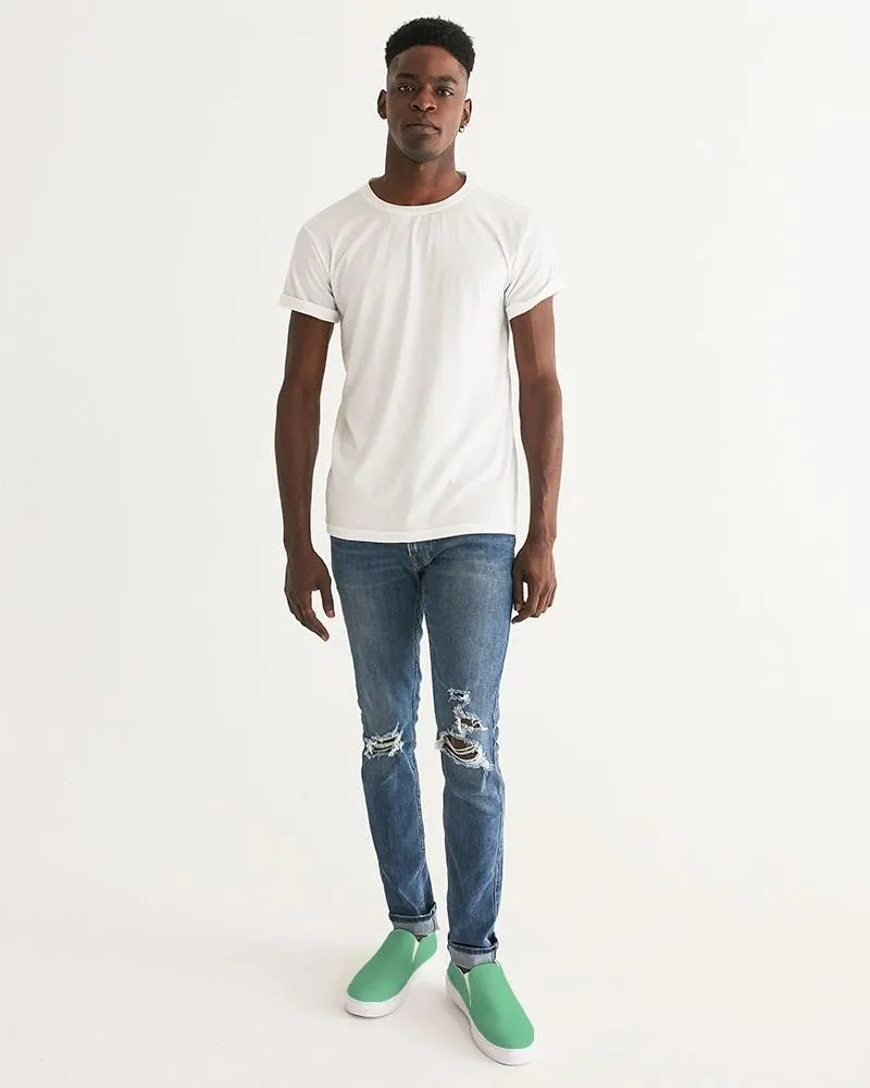 Pastel Green Slip-On Canvas Sneakers | Men's | Bright Pastel Green | C60M0Y60K0