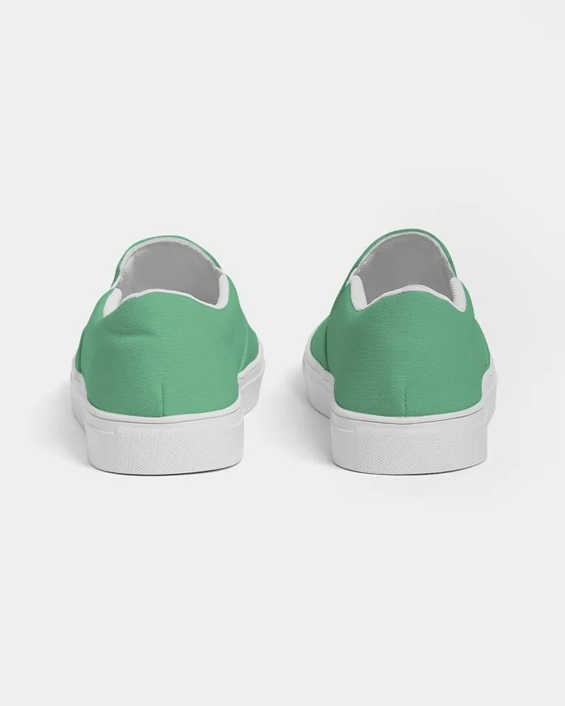 Pastel Green Slip-On Canvas Sneakers | Men's | Bright Pastel Green | C60M0Y60K0