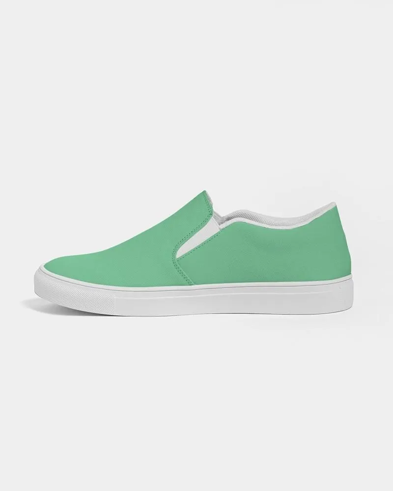 Pastel Green Slip-On Canvas Sneakers | Women's | Bright Pastel Green | C60M0Y60K0