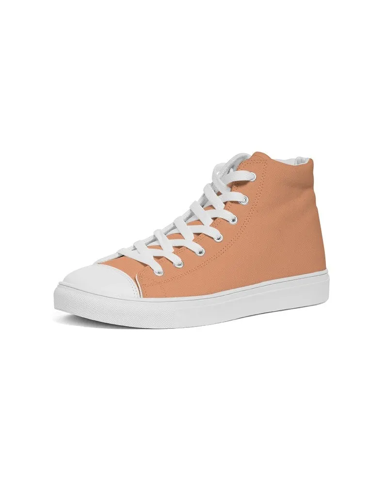 Pastel Orange Men's High-top Canvas Sneakers | Men's | Bright Pastel Orange | C0M45Y60K0