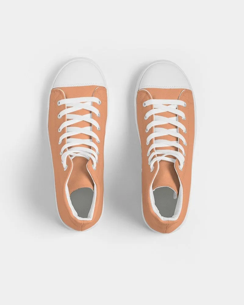 Pastel Orange Men's High-top Canvas Sneakers | Men's | Bright Pastel Orange | C0M45Y60K0