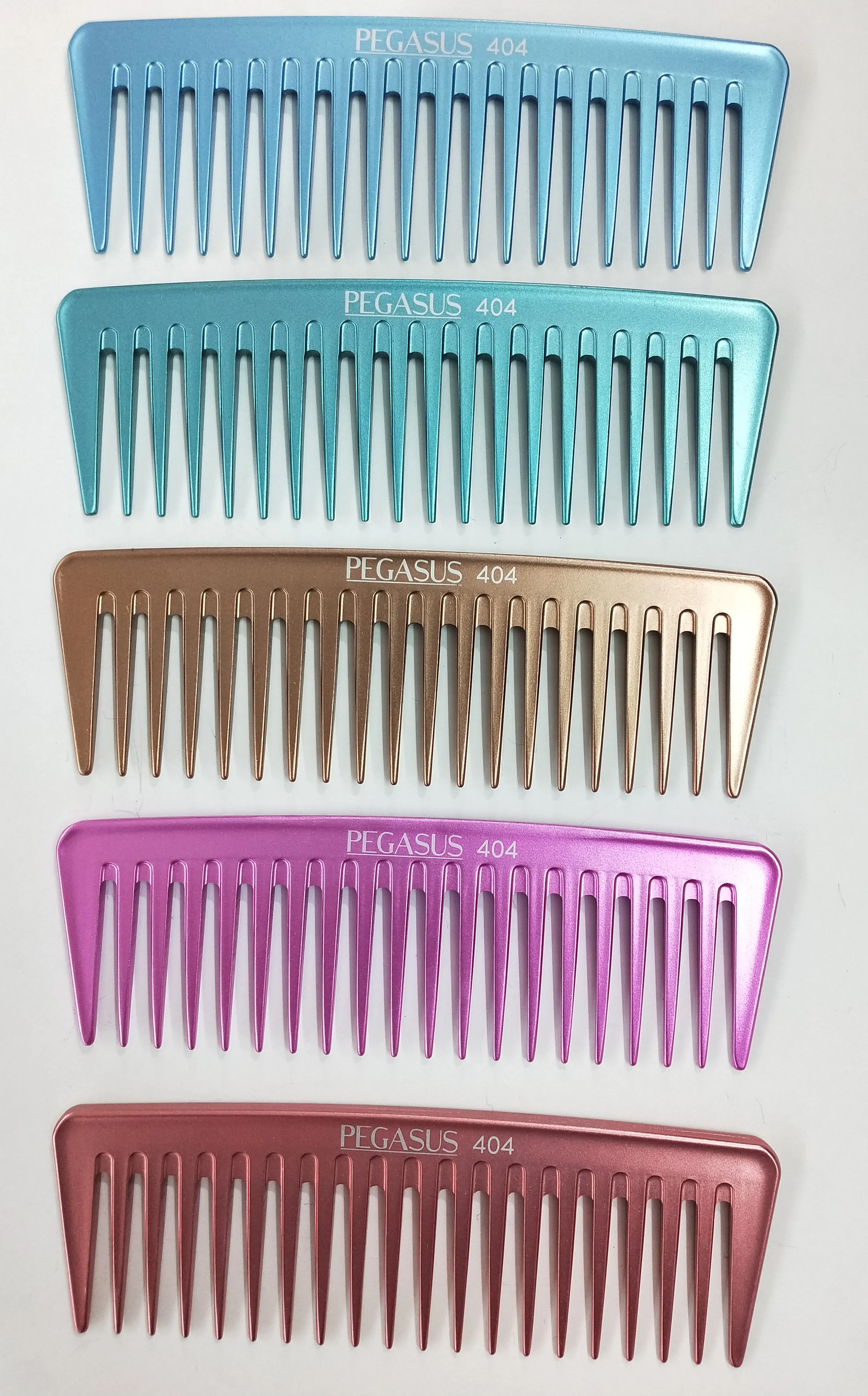 Pegasus MICOLOR 404, 7in Hard Rubber Wide Tooth Tall Styling Comb, Handmade, Seamless, Smooth Edges, Anti Static, Heat and Chemically Resistant, Wet Hair, Everyday Grooming Comb | Peines de goma dura - Pink