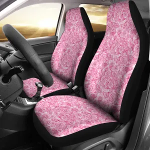 Pink Roses Seat Covers Girly Shabby Chic Rose Pattern
