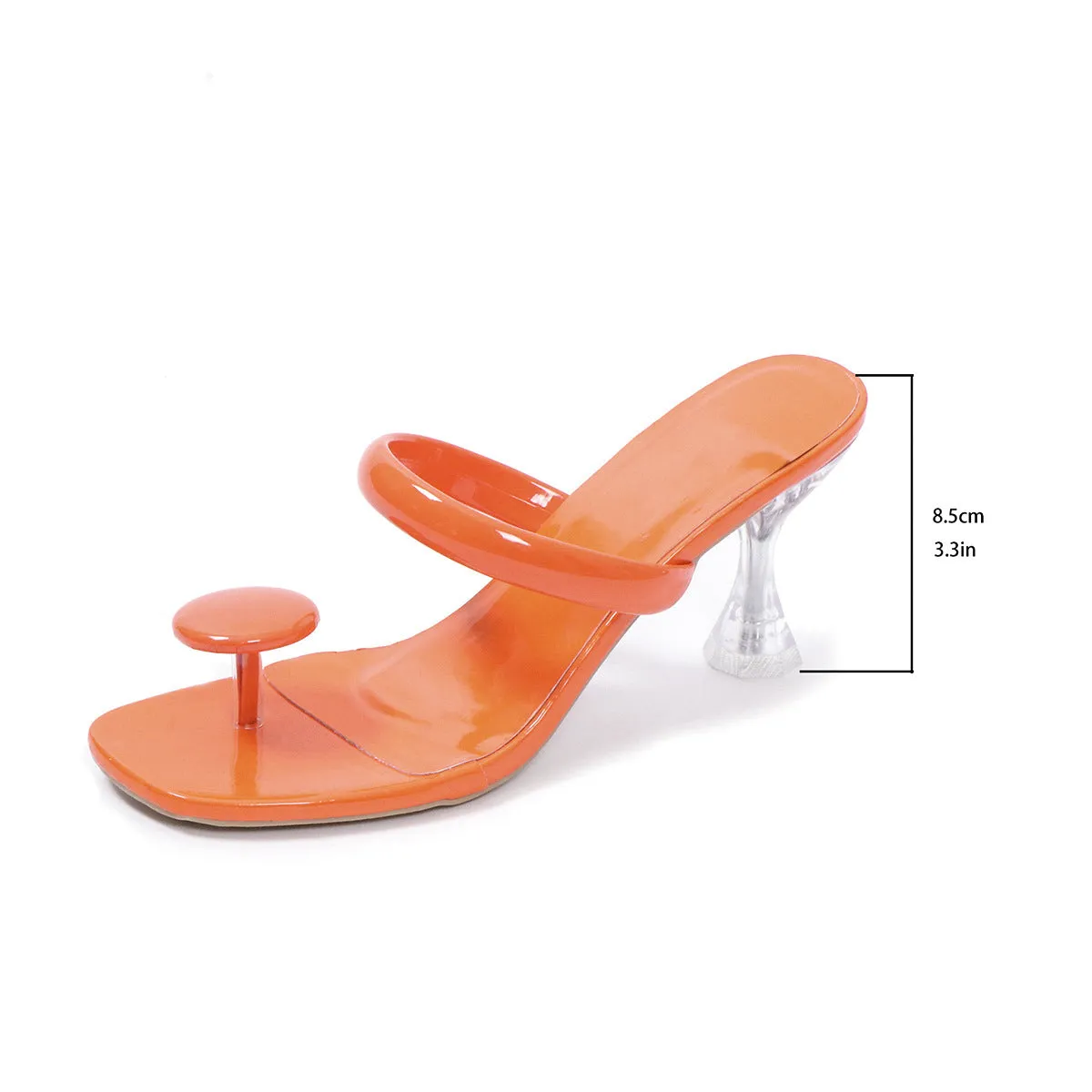 Plus Size High Heel Slippers Candy Color Women's Slippers