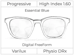 Progressive - Varilux - Physio DRx - Digital - High Index 1.60 - Smart Blue Filter