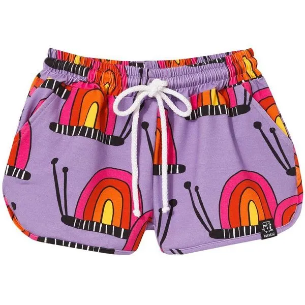 Purple Snails 80's Shorts