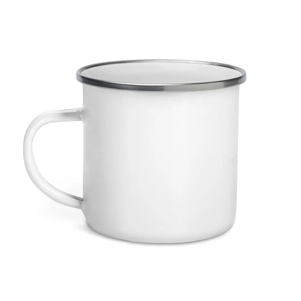 "Cozy at Home- PINK" Enamel Mug