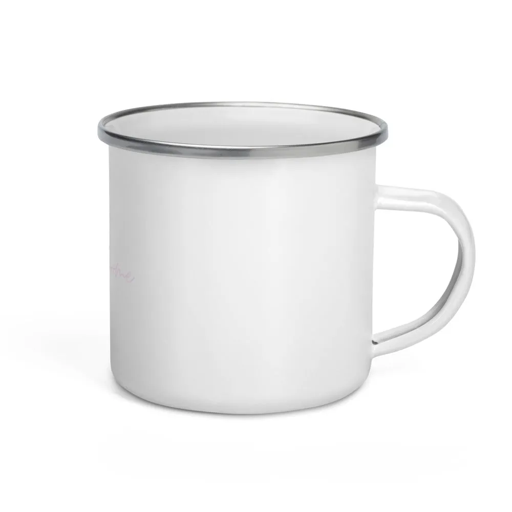 "Cozy at Home- PINK" Enamel Mug