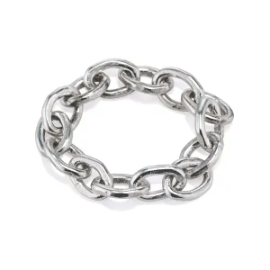"Dean" Sterling Silver Handmade 16 Gauge Flexible Chain Ring