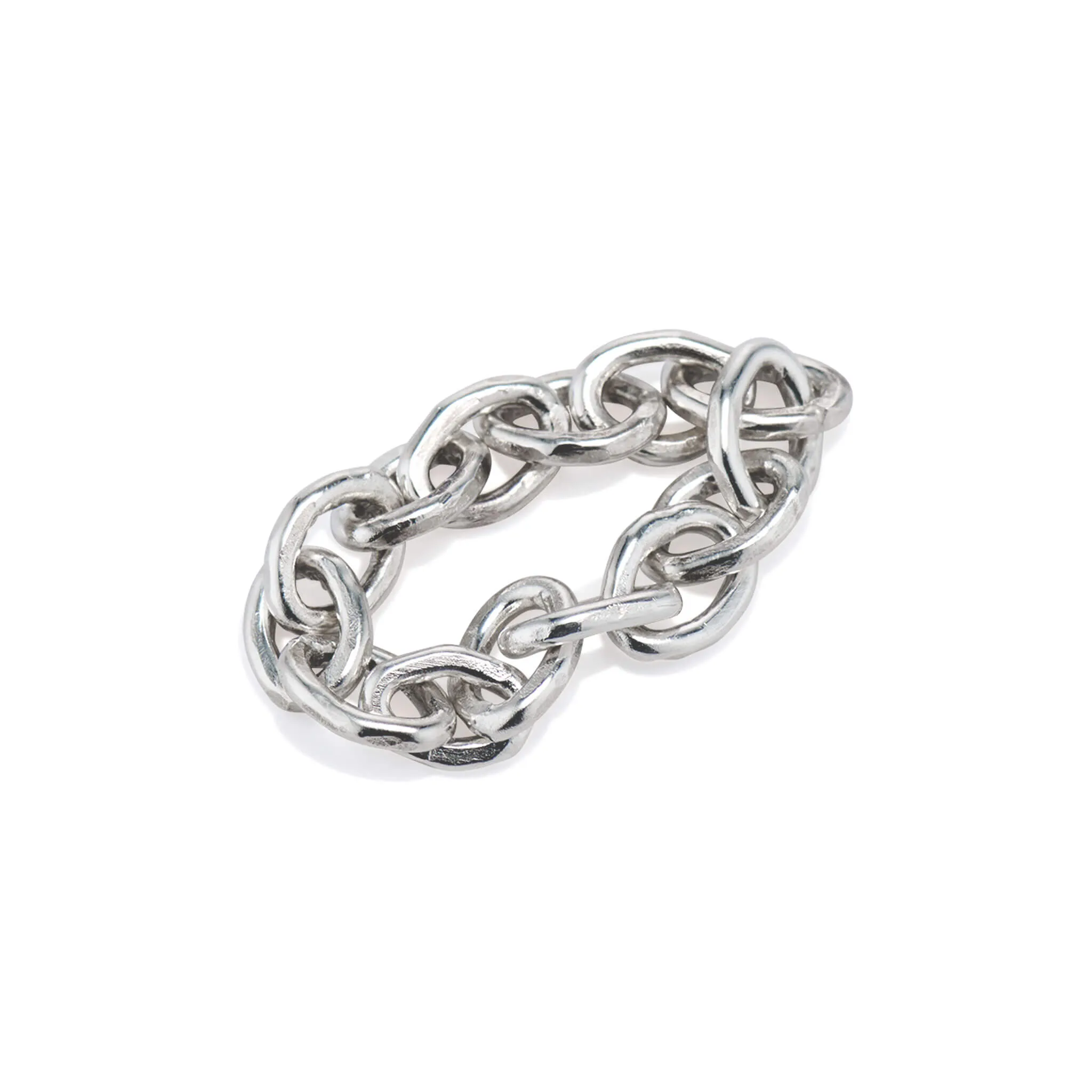 "Dean" Sterling Silver Handmade 16 Gauge Flexible Chain Ring