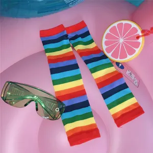 "RAINBOW KNIT WARM SUNSCREEN" SLEEVES & STOCKINGS K052507