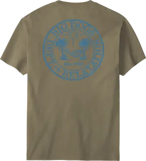 Relaxation Badge Denim T-shirt