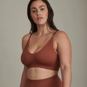 Ribbed Plunge Bralette