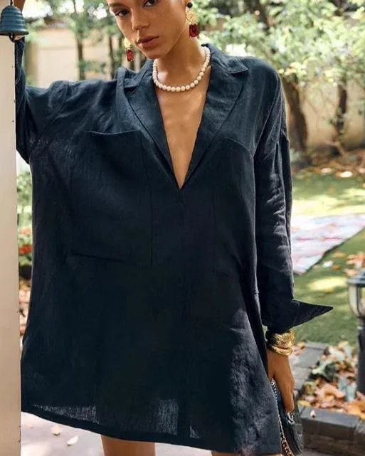 Robe En Lin Boheme Chic - Cheryl