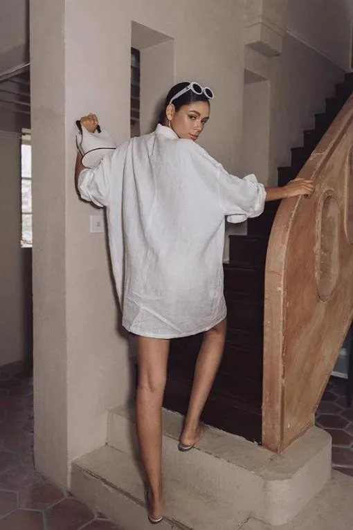 Robe En Lin Boheme Chic - Cheryl