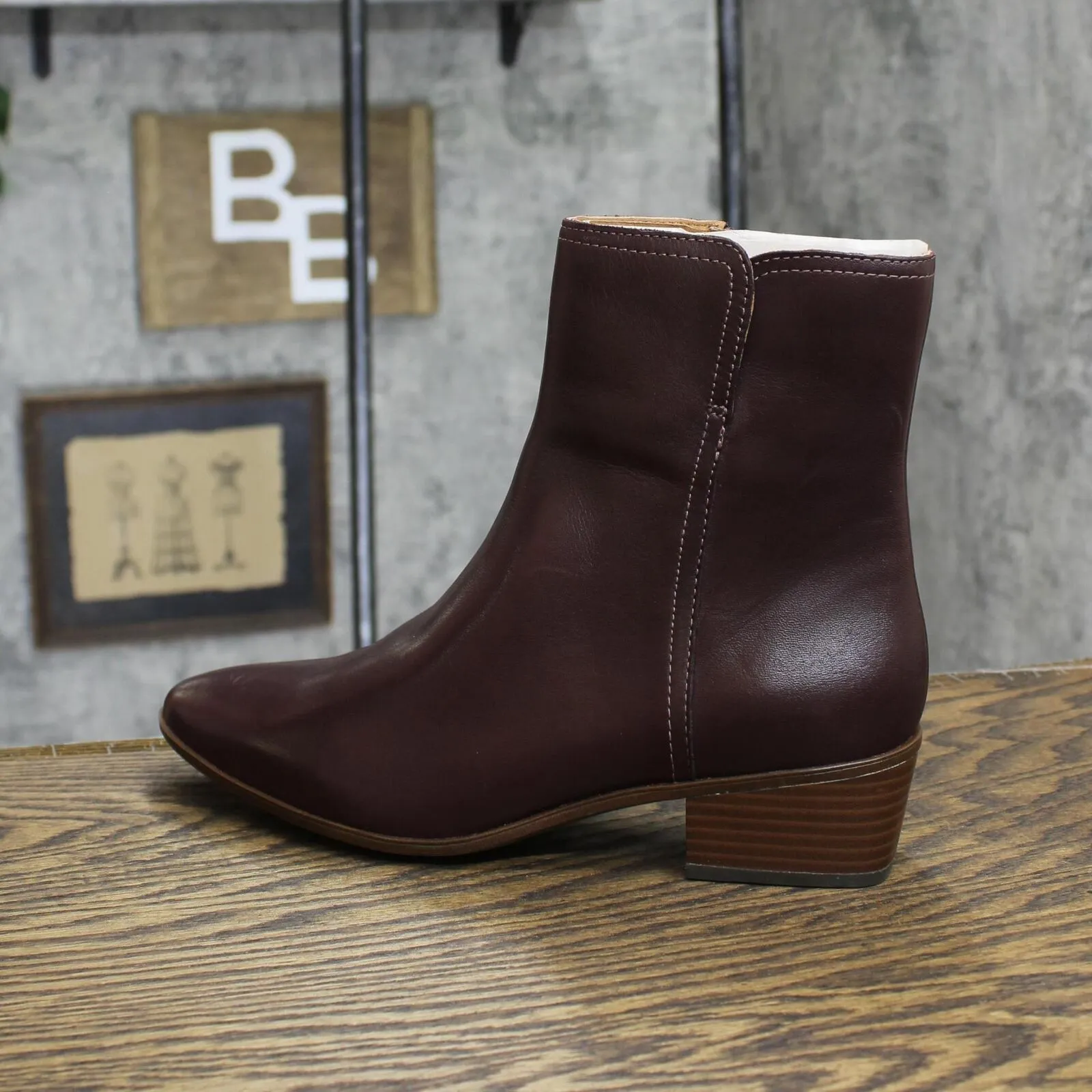 Rockport Geovana Mid Boots Amputee Replacement Left Shoe Only Oxblood Red 8.5W