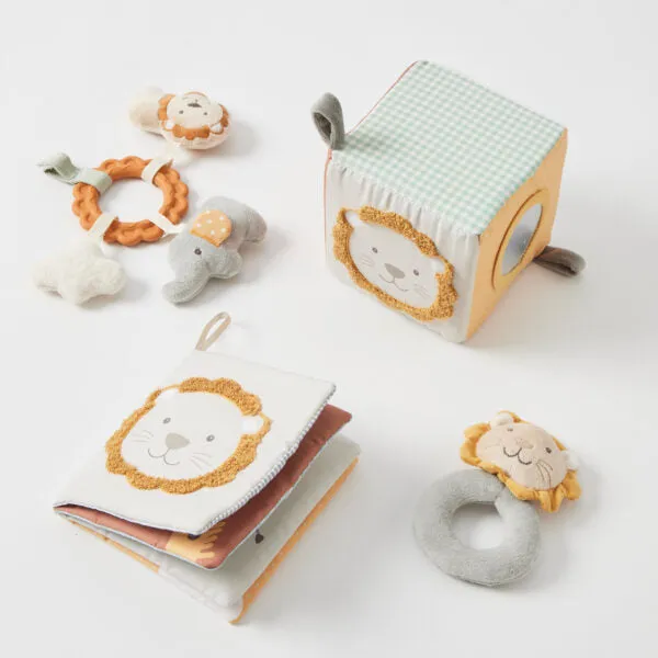 Safari Friends Plush Sensory Play Block