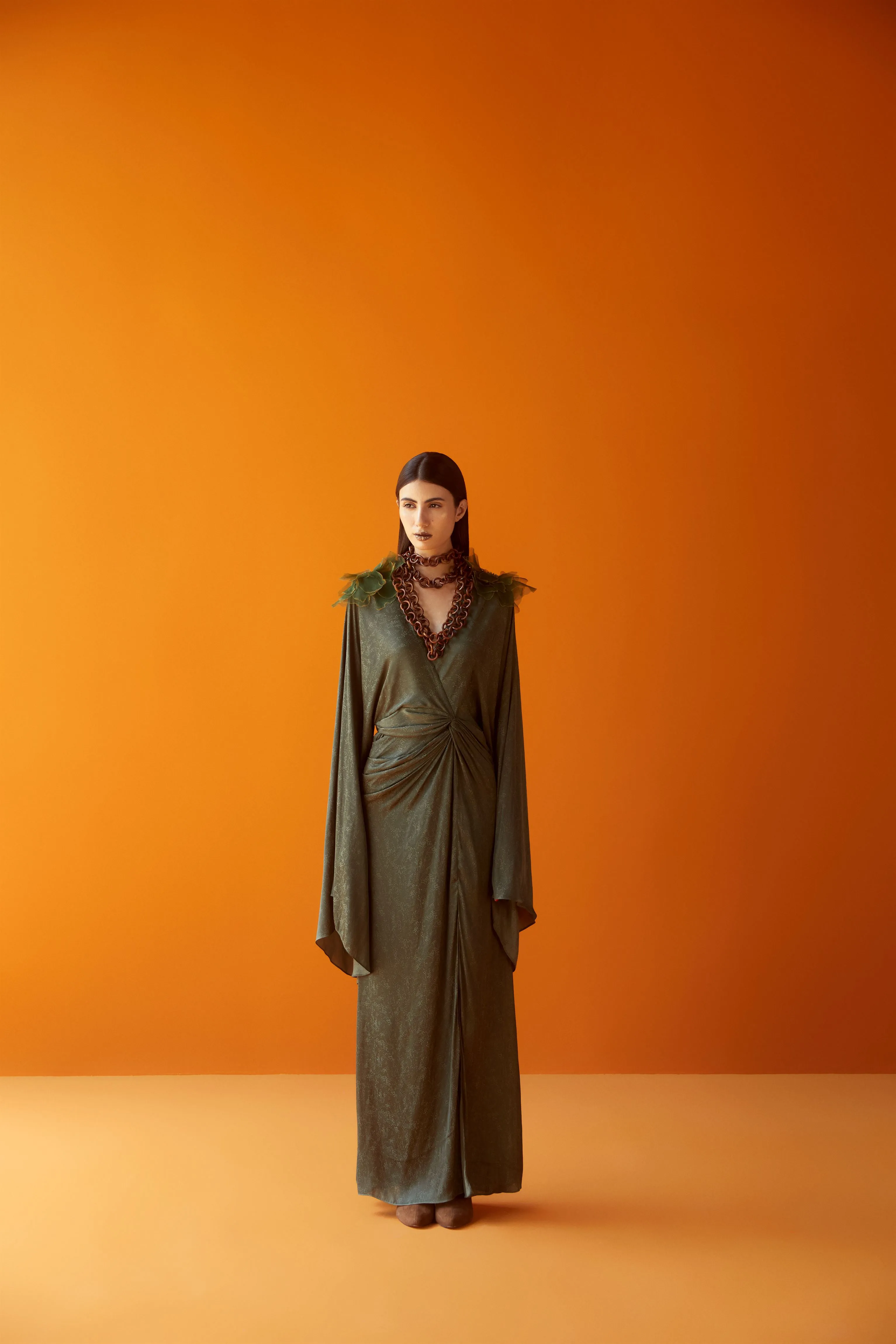 Sakshi Khetterpal  I  Dresses Dress= 1 Pc Avacado SK-022 A/W2024 Seasons