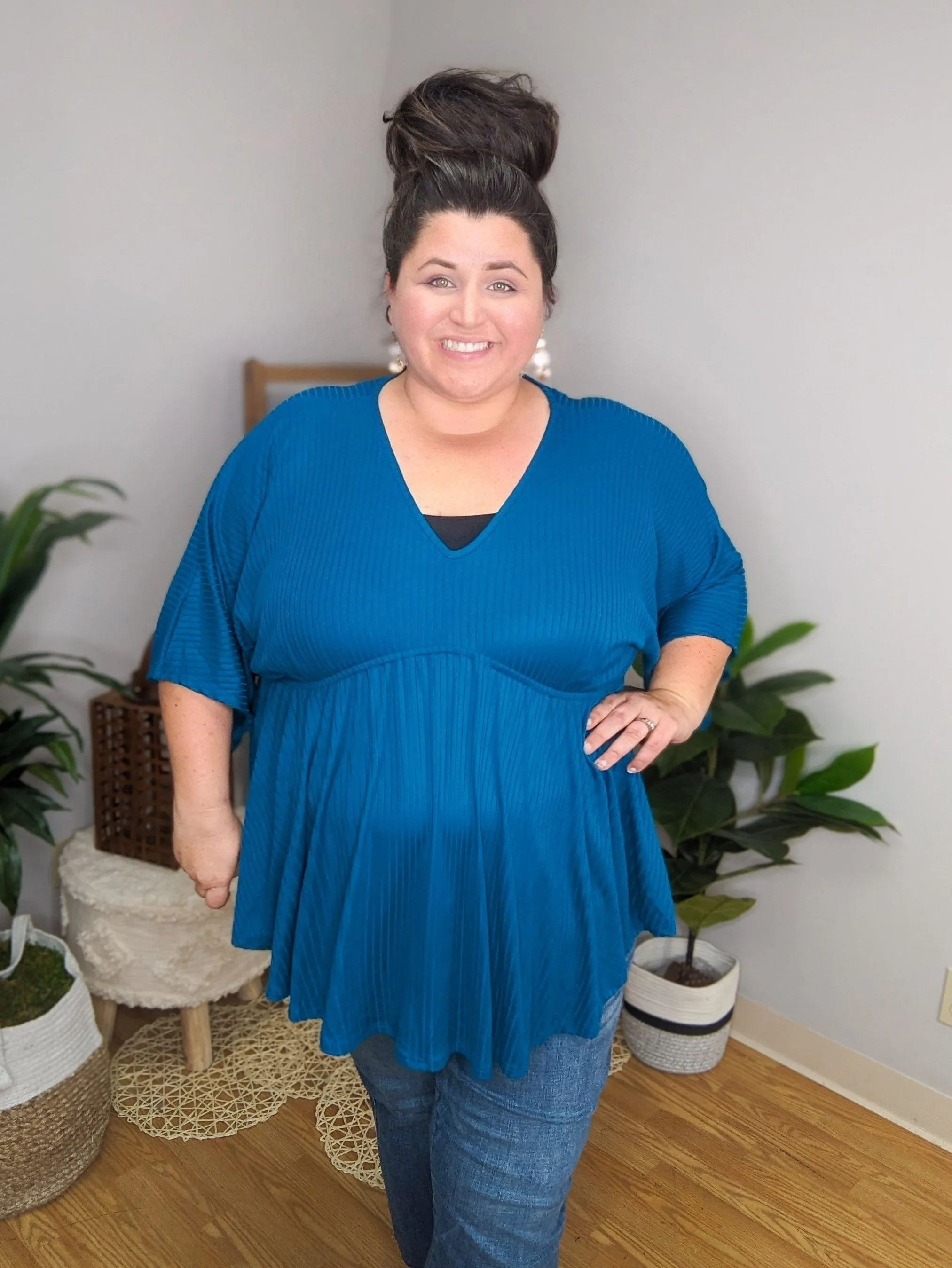 SALE- Courtney Perfect Drape Ribbed Top