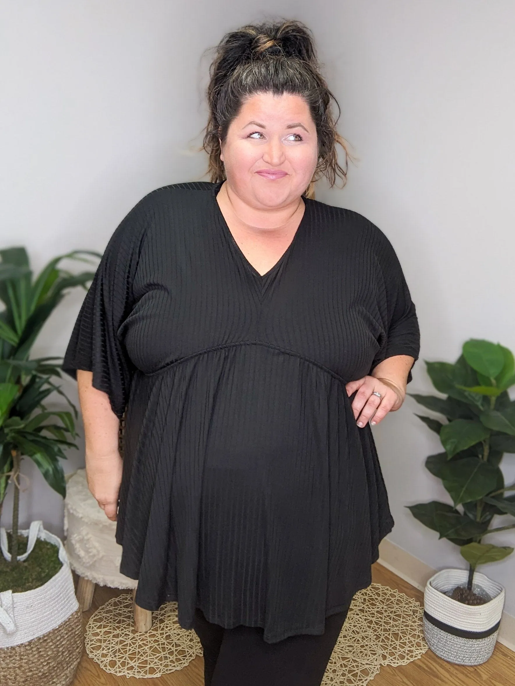 SALE- Courtney Perfect Drape Ribbed Top