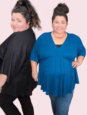 SALE- Courtney Perfect Drape Ribbed Top