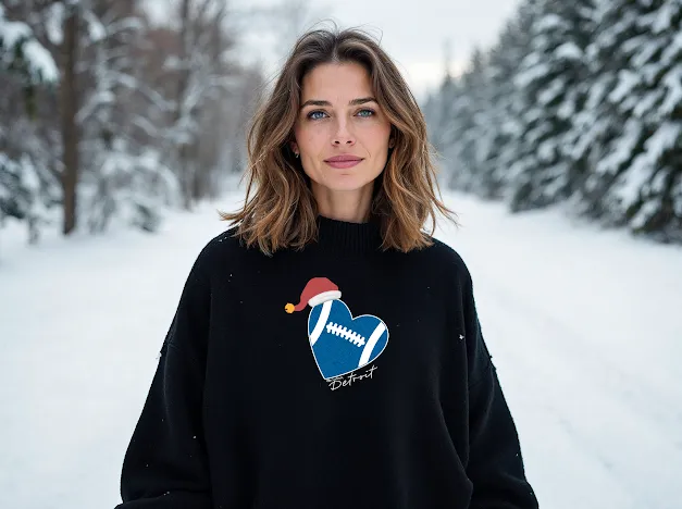 SALE "SANTA Love Detroit" Relaxed Fit Classic Crew Unisex Sweatshirt