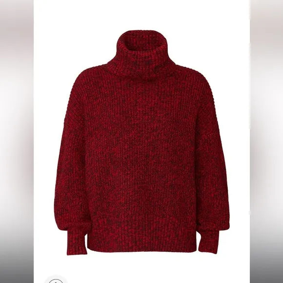 Sanctuary Red Marbled Roll Neck Sweater, RTR