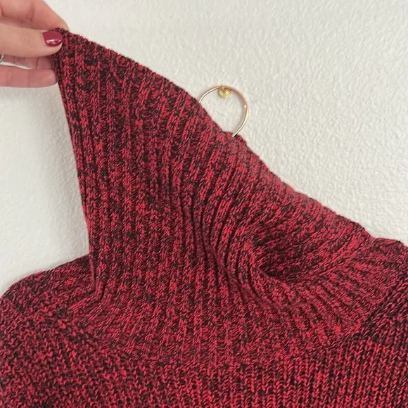 Sanctuary Red Marbled Roll Neck Sweater, RTR