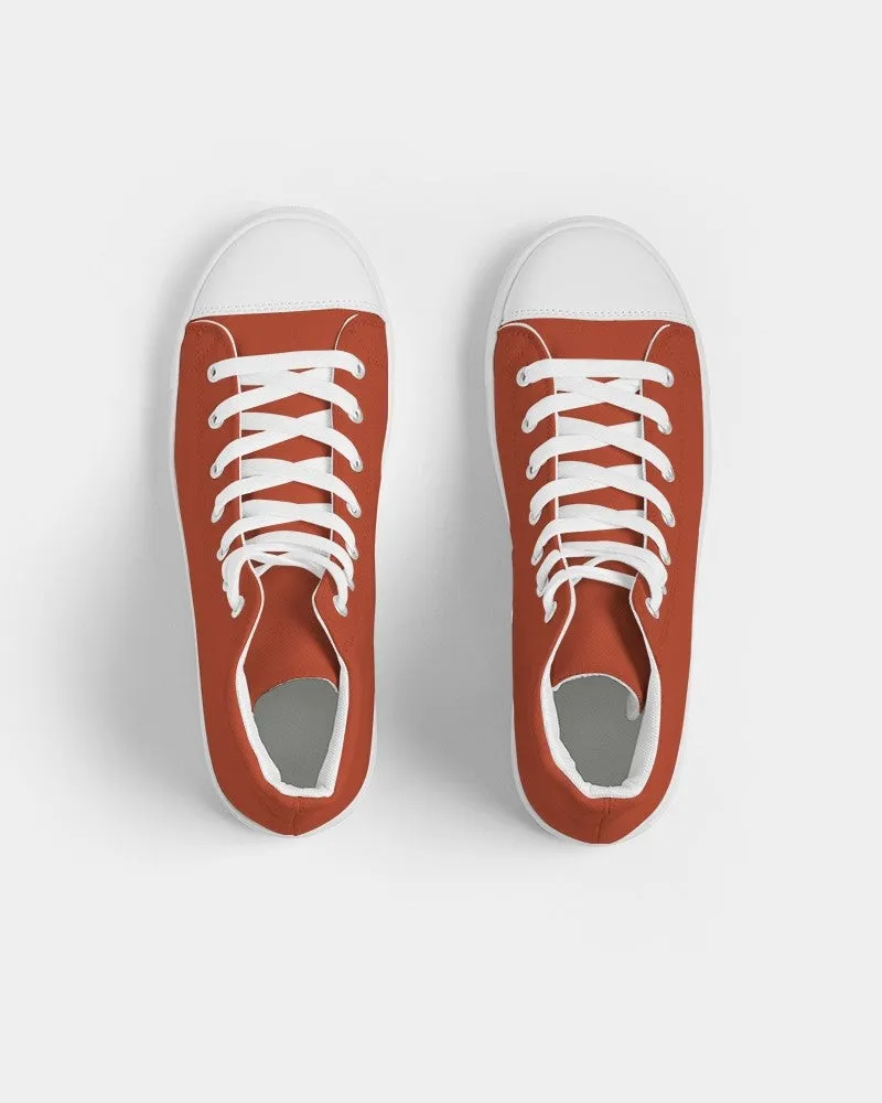 Shaded Orange High-Top Canvas Sneakers | Women's | C0M88Y100K30