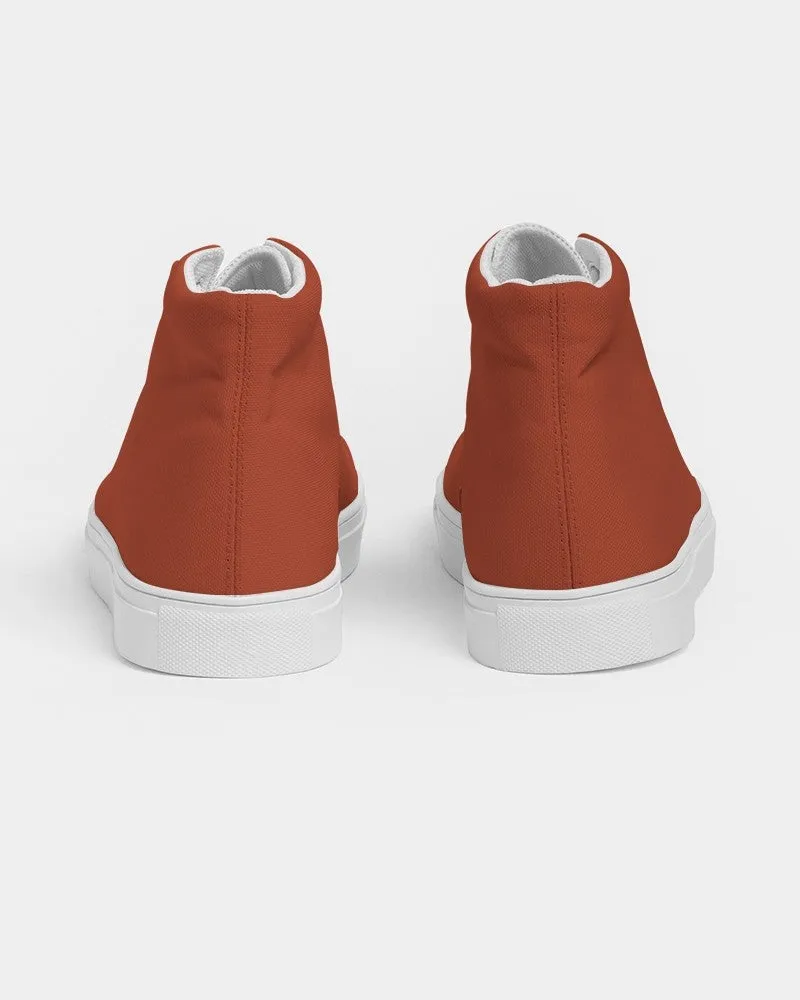 Shaded Orange High-Top Canvas Sneakers | Women's | C0M88Y100K30