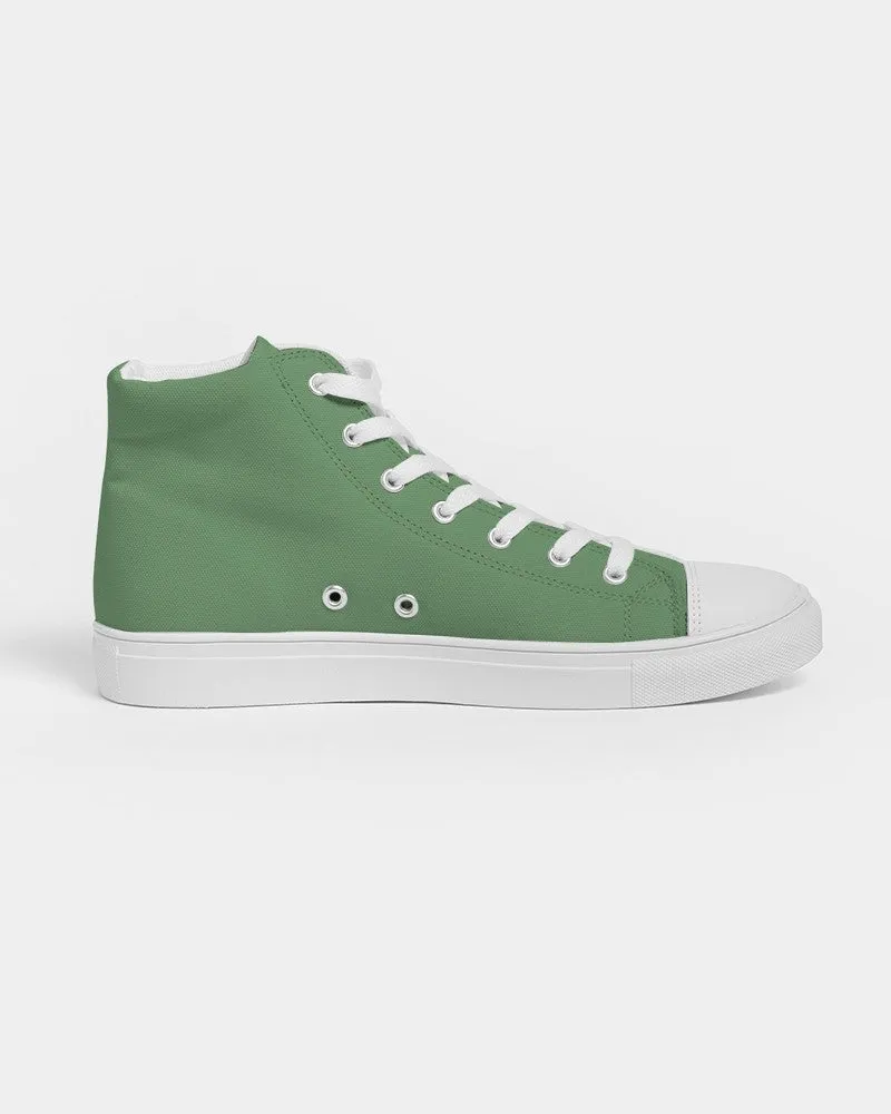 Shaded Pastel Green High-Top Canvas Sneakers | Men's | C45M0Y60K30