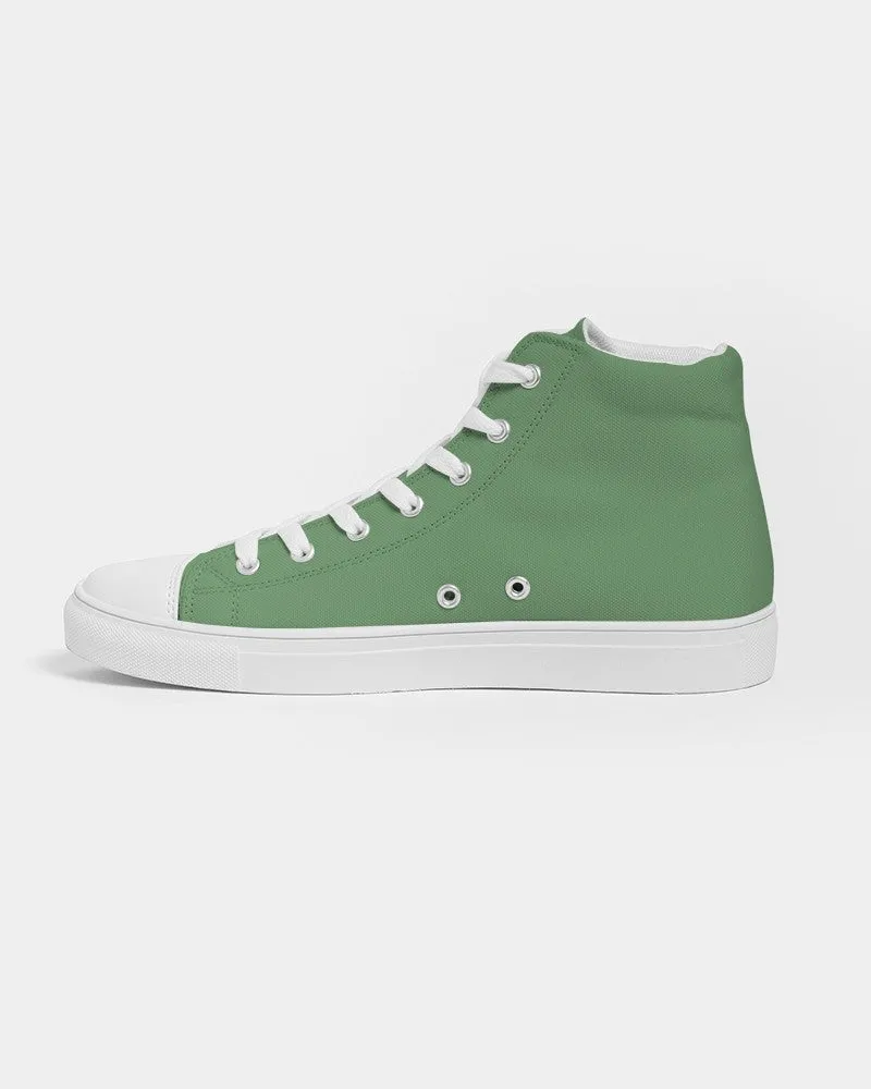 Shaded Pastel Green High-Top Canvas Sneakers | Men's | C45M0Y60K30