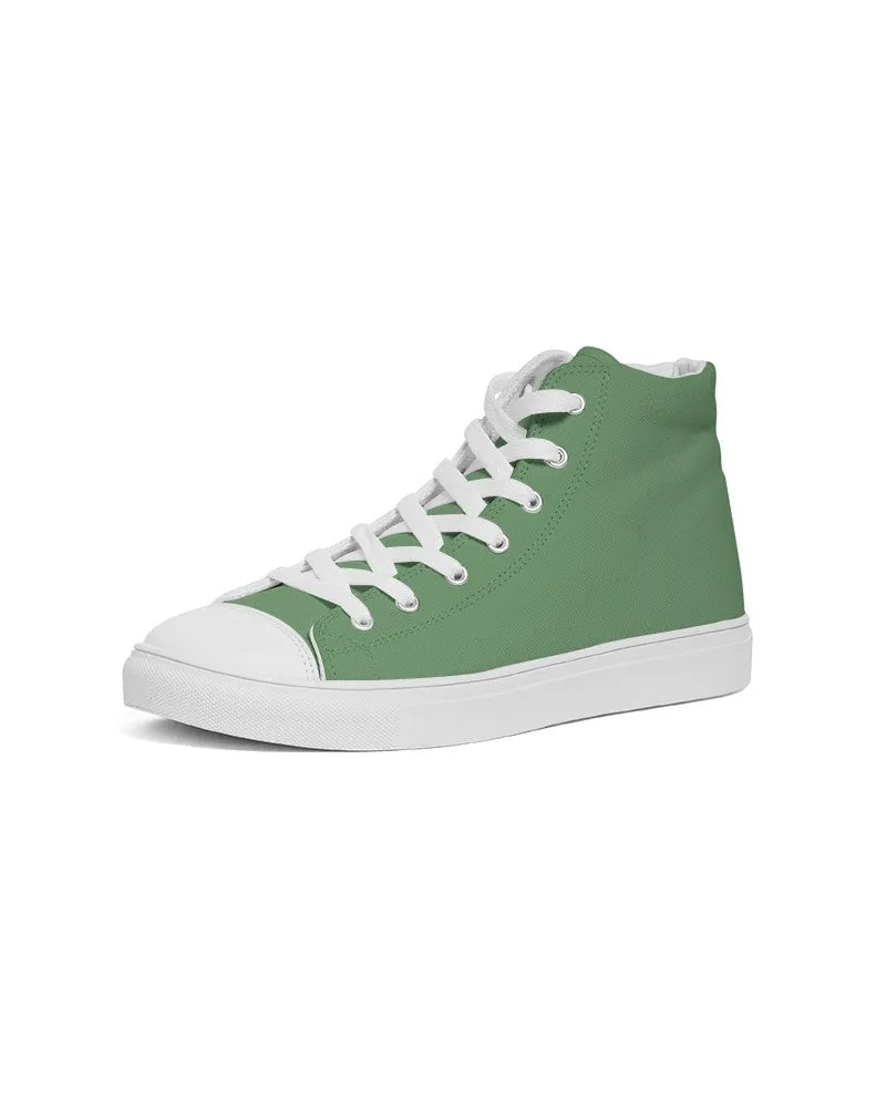 Shaded Pastel Green High-Top Canvas Sneakers | Men's | C45M0Y60K30