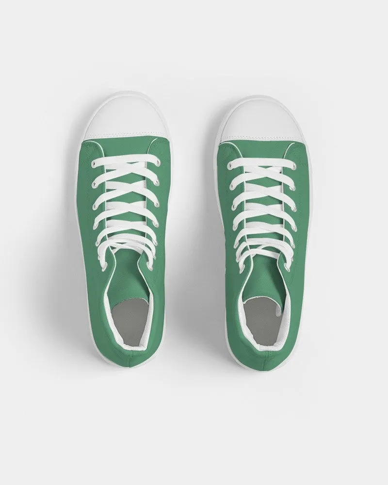 Shaded Pastel Green High-Top Canvas Sneakers | Men's | C60M0Y60K30