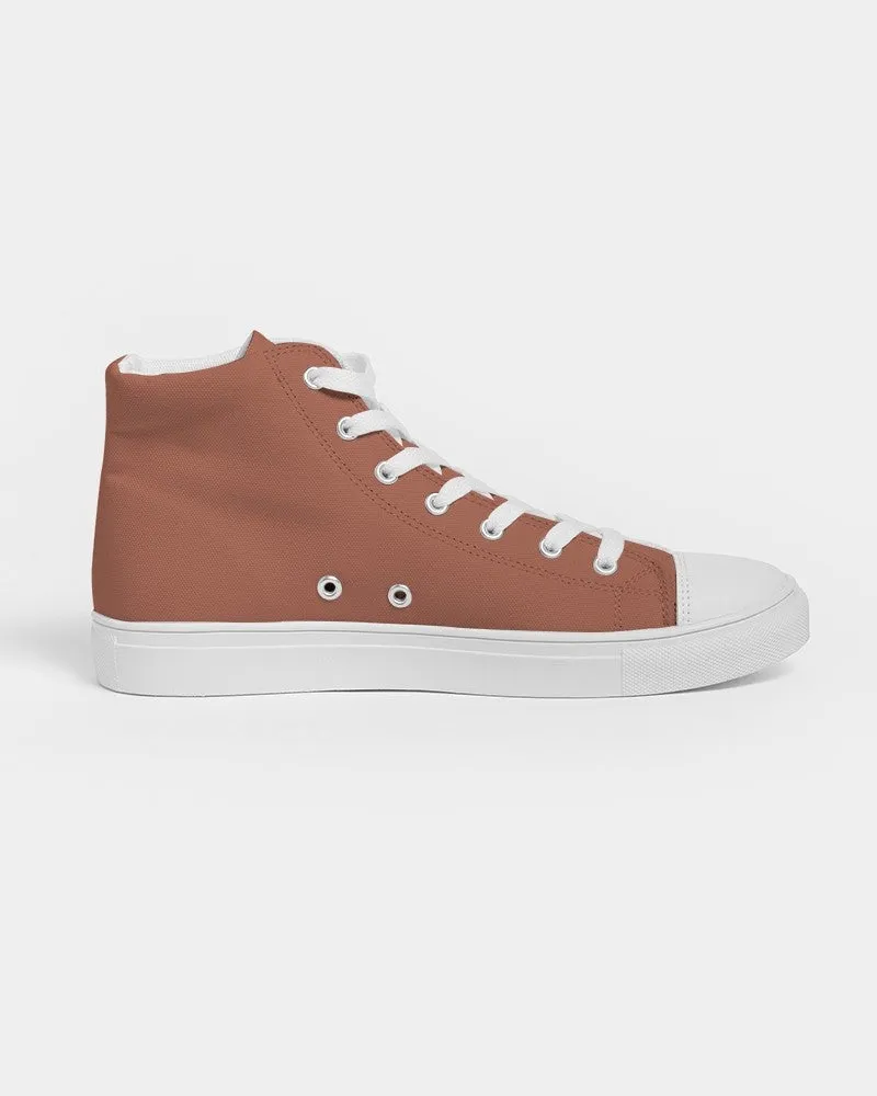 Shaded Pastel Red High-Top Canvas Sneakers | Women's | C0M60Y60K30