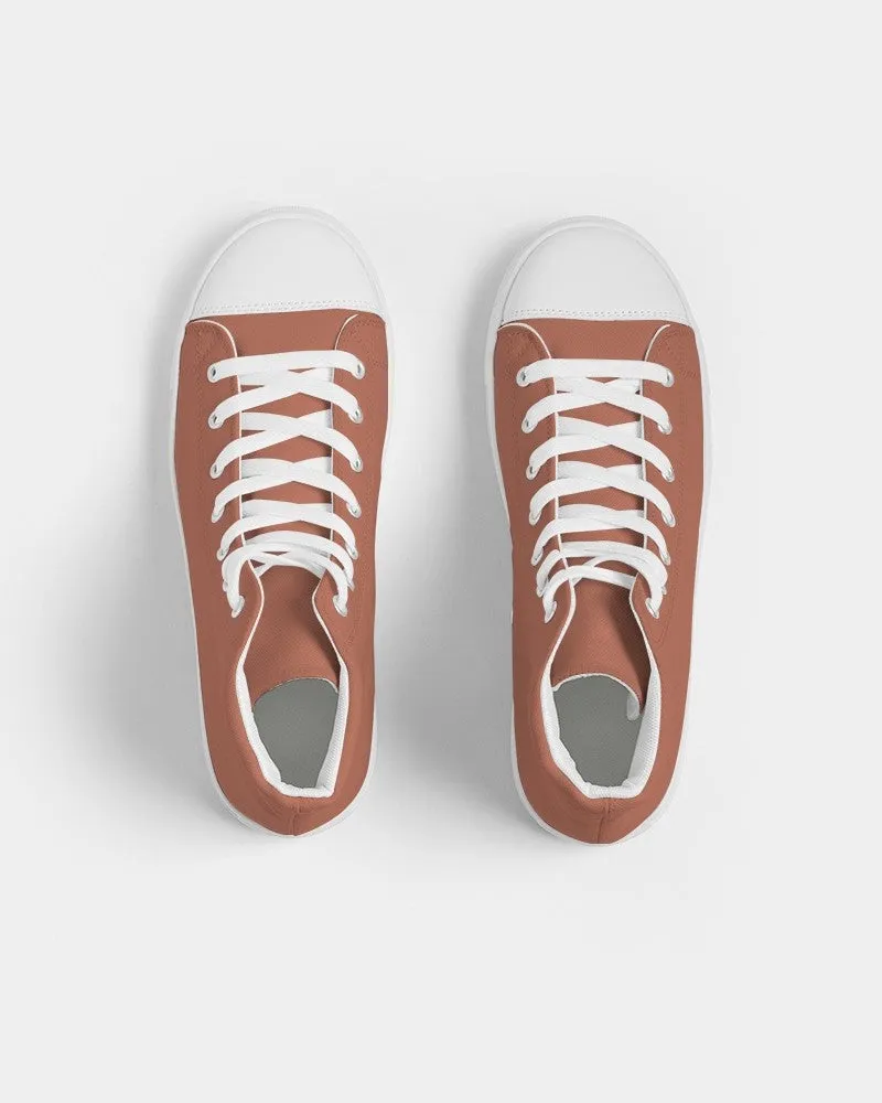 Shaded Pastel Red High-Top Canvas Sneakers | Women's | C0M60Y60K30