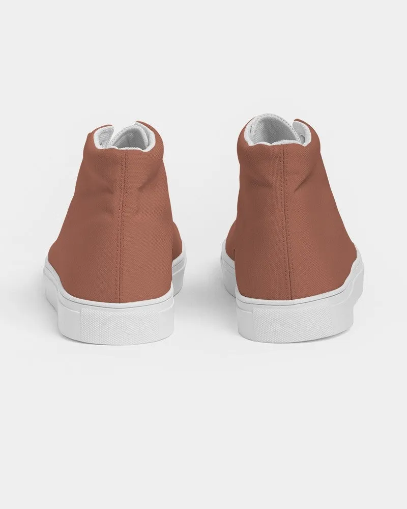 Shaded Pastel Red High-Top Canvas Sneakers | Women's | C0M60Y60K30