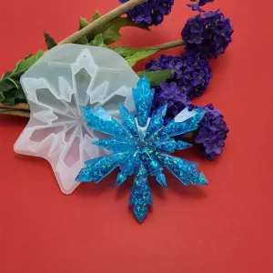Silicone Mold Snowflake Ornament Christmas Making Resin Polymer Clay.